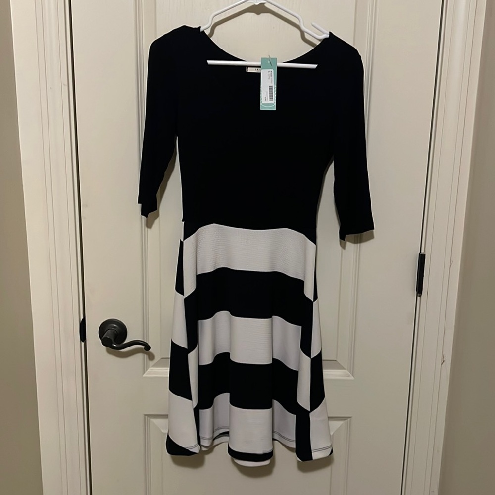 Le Lis, stitch fix, black and white, steady dress size S